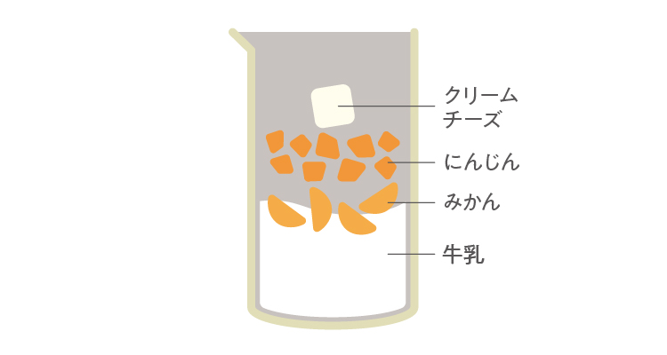 みかんとにんじんのクリームスムージー